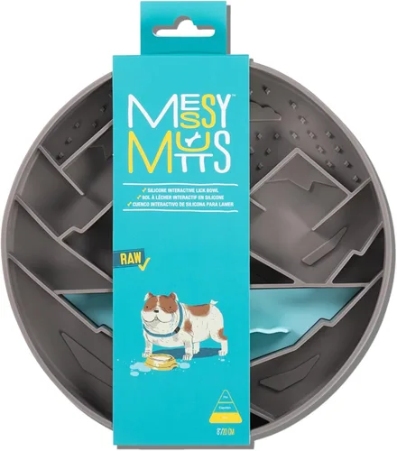 Vista 12 de Messy Mutts Alimentador lento redondo, 8 pulgadas, 2 tazas, naranja Desert Orange
