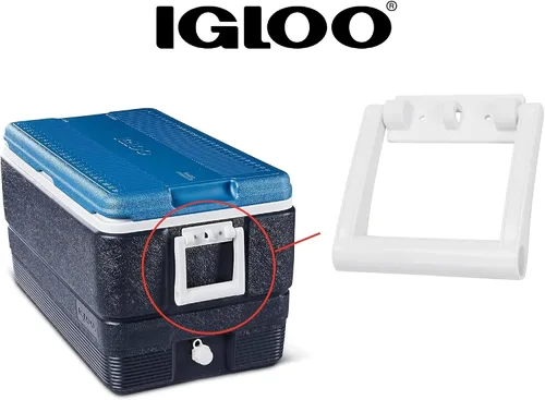 Vista 4 de Igloo 21023 Mango y soporte para enfriador de 25-72 cuartos de galón (blanco, 1 unidad)