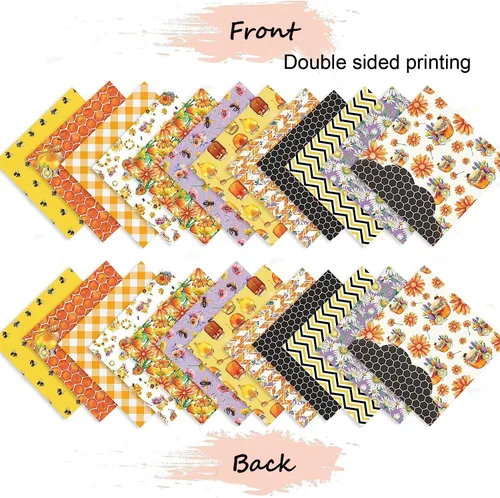 Vista 3 de Bloc de papel de doble cara para álbum de recortes de 12 x 12 pulgadas, diseño de abeja amarilla y negra, paquete de origami para manualidades