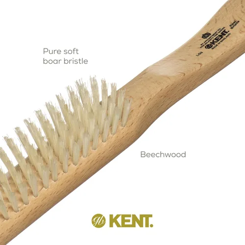 Vista 7 de Kent LG3 - Cepillos para el cabello más finos para mujeres, cepillo estrecho de madera de haya natural y cerdas de jabalí, para cabello fino