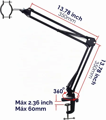 Vista 4 de Cámara digital HDMI USB de 48 MP 4K 1080P Microscopio electrónico con montura C, soporte de anillo para reparación de teléfonos, herramientas