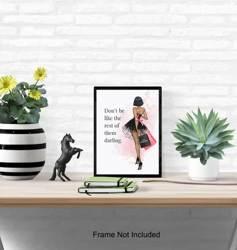 Vista 5 de Arte de pared con cita inspiradora, regalo de alta costura para mujeres negras afroamericanas, decoración de pared glamorosa, diseño de moda