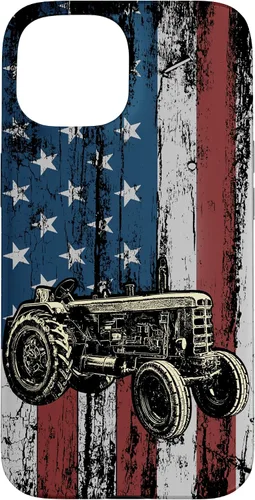 Vista 6 de Patriotic Tractor American Flag Tractor Farm Gift Farmer Case for iPhone 17