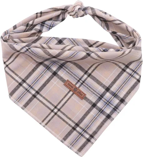 Vista 31 de Lionet Paws Bandana para Perro de Algodón Lavable Pañuelo Bufanda Bandana Triangular para Perros Pequeños Medianos y Grandes Cuadrícula Negra