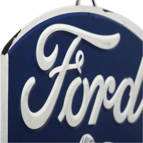Vista 14 de Ford Logo Evolution - Letrero de metal vertical en relieve – Letrero vintage de Ford para garaje o cueva de hombre