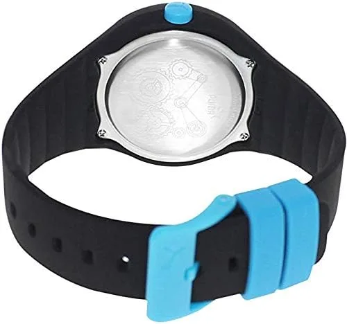 Vista 3 de PUMA Reloj de pulsera Time Neon para mujer con correa de silicona, Azul, Reloj de cuarzo