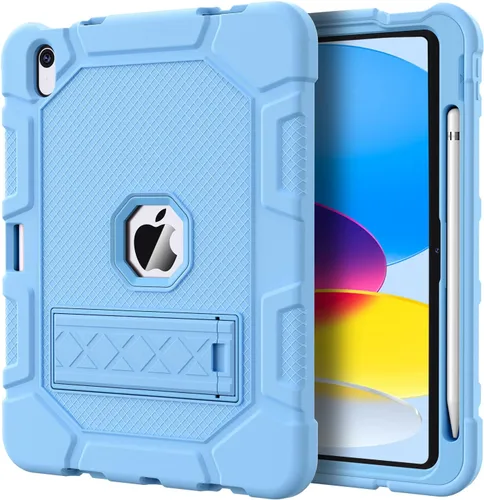 Vista 19 de Azzsy Funda para iPad 10.ª generación de 10.9 pulgadas, 2022, soporte integrado para lápiz Apple, funda protectora resistente a prueba de golpes