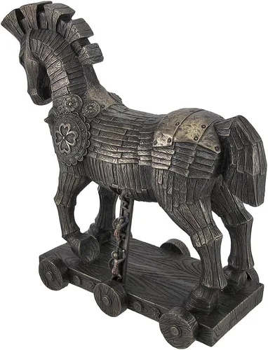 Vista 4 de Veronese Design 10 3/8 pulgadas caballo de Troya griego decoración