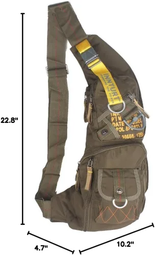 Vista 25 de Mochila de nylon para el pecho, mochila de viaje en bicicleta y gimnasio