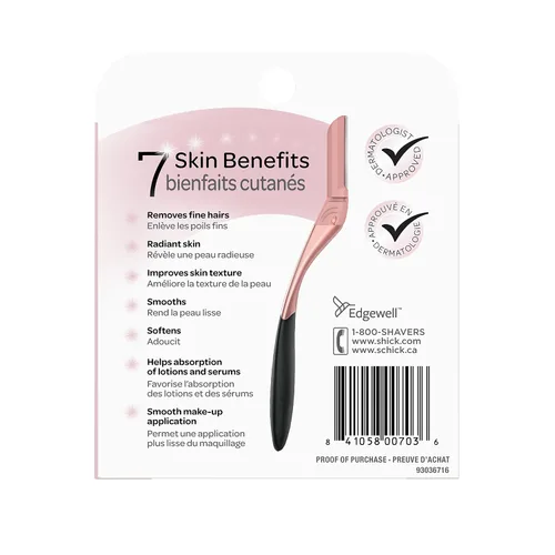 Vista 2 de Schick Hydro Silk Cuchillas de recambio de varita dermaplaning — Recargas, 6 estilo profesional