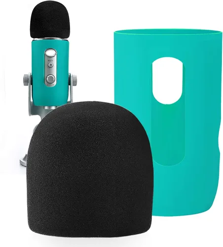 Vista 10 de YOUSHARES Parabrisas de micrófono de espuma - Funda de micrófono de gran tamaño para Blue Yeti, Yeti Pro, MXL, Audio Technica y otros micrófonos