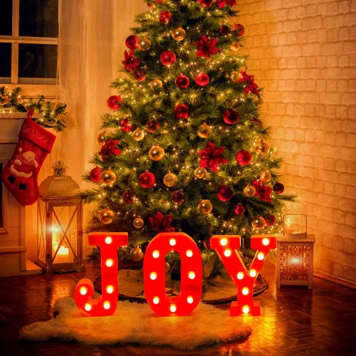 Vista 6 de XIMISHOP - Decoración navideña para interiores con 3 luces LED