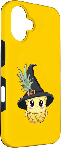Vista 3 de Funda para iPhone 16 con diseño de piña para Halloween 2024