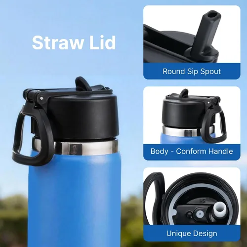 Vista 5 de Tapas de repuesto para botellas de boca ancha Hydro Flask de 12, 16, 18, 20, 32, 64 onzas, accesorios para botellas de agua, combinación de tapas ZH