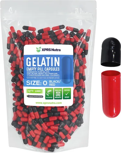 Vista 44 de XPRS Nutra Size 0 Empty Capsules - 100 Count Empty Gelatin Capsules - Pills DIY Capsule Filling - Pure Bovine Pill Gel Caps for Do-It-Yourself