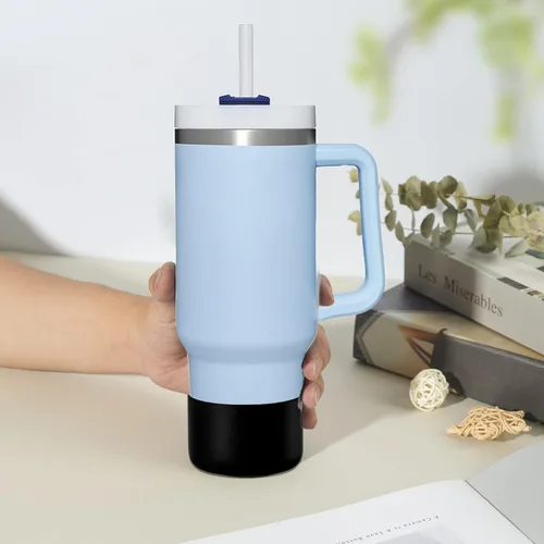 Vista 7 de Greant 2 fundas protectoras para botella de agua compatibles con Stanley Quencher de 30 onzas y 40 onzas, funda de silicona antideslizante