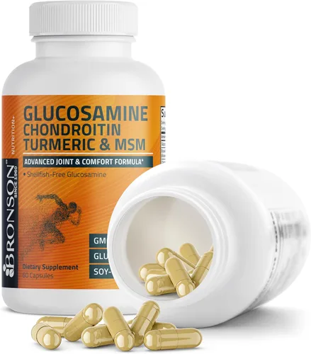 Vista 6 de Bronson Glucosamina, condroitina, cúrcuma y MSM fórmula avanzada para articulaciones y cartílagos, apoya articulaciones saludables, movilidad