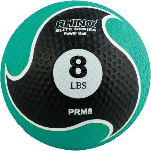Vista 13 de Champion Sports Rhino Elite Medicine Ball – Textured Surface, Superior Grip, Hollow Synthetic Rubber for Consistent Bounce & Durability, Multiple
