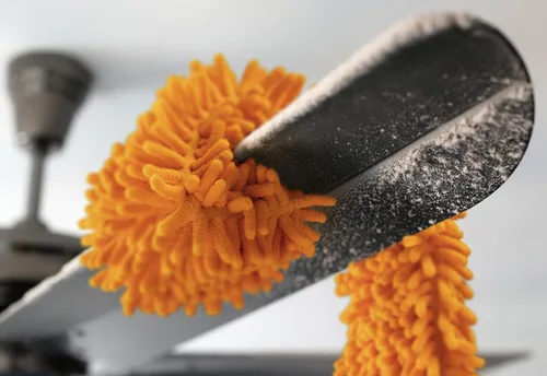 Vista 6 de Plumero de mango largo para limpieza/ Plumero de microfibra extensible con poste de extensión de 18-60 pulgadas/ Limpiador de ventilador