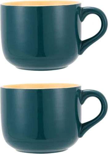 Vista 10 de TeenFighter Taza grande de porcelana de avena - 23 onzas (680mL) Taza de café ancha, taza para el desayuno y tazón de sopa, apta para microondas