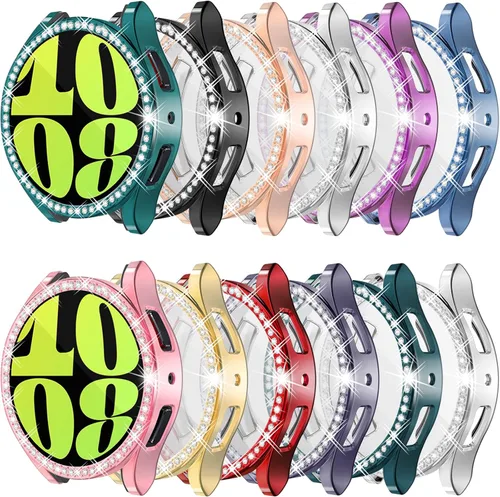 Vista 15 de RICHONE Compatible con Samsung Galaxy Watch 5 y Watch 4 y FE 40 mm Protector de pantalla Estuches de strass, Accesorios de cubiertas protectoras