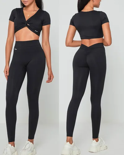 Vista 5 de Danysu Leggings suaves con espalda en V para mujer, mallas suaves de cintura alta para entrenamiento, gimnasio, yoga