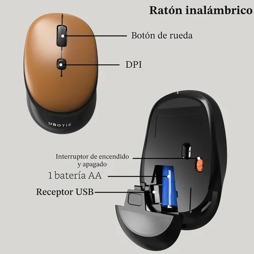 Vista 5 de Coloridos teclados inalámbricos de computadora y mouse combinados