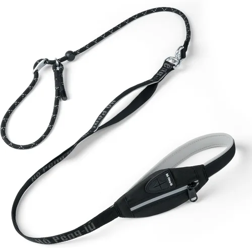 Vista 18 de Correa antideslizante para perro, correa y collar de entrenamiento resistente sin tirones con antienredos, mango acolchado e hilo reflectante
