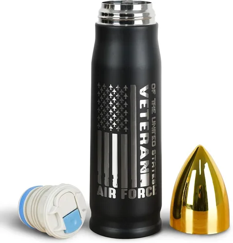 Vista 8 de Vaso de 17 onzas con tapa, regalo ideal para el Día del Padre, cumpleaños, Día de los Veteranos, Navidad, perfecto para la fuerza aérea, la armada