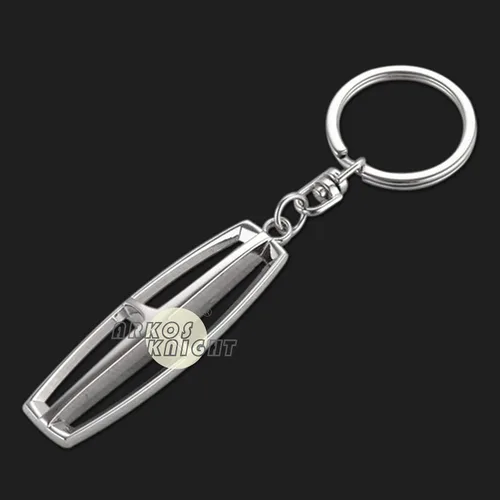Vista 2 de Llavero creativo con logotipo de automóvil para automóvil, aleación de metal cromado 3D, regalo para mujeres y hombres, tamaño universal