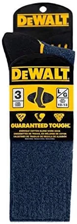 Vista 2 de Dewalt Everyday Work Crew Sock Dxsc150 Cotton Blend Hombre