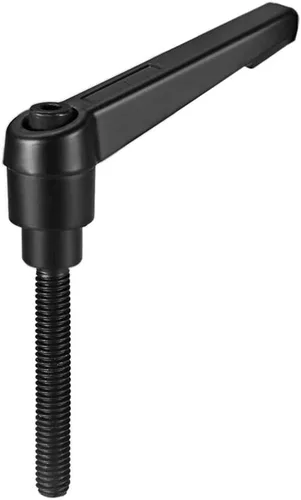 Vista 15 de uxcell M6 x 0.472 in Mango de palanca de sujeción ajustable Rosca Botón de trinquete macho roscado Perillas de bloqueo Manijas de tornillo giratorio