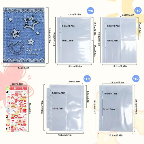 Vista 2 de Qivine Kpop Carpeta para tarjetas fotográficas, soporte A5 con 40 páginas, libro portátil para tarjetas fotográficas, libro conmemorativo
