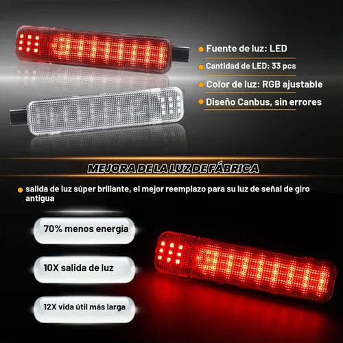Vista 3 de NDRUSH Panel de puerta interior LED RGB con luz de cortesía, compatible con Silverado/Sierra C/K 1500 2500 3500 Pickup Suburban Tahoe Avalanche