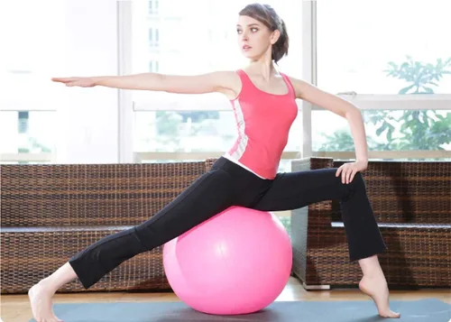 Vista 3 de Pelota de ejercicio para yoga, fitness, estabilidad de equilibrio, extra gruesa de grado profesional y pelota de estabilidad, anti estallido