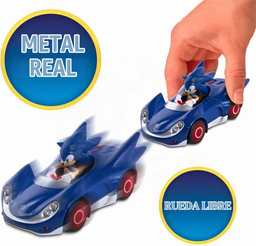 Vista 3 de NKOK Sonic the Hedgehog - Figura fundida a presión a escala 1:64, a partir