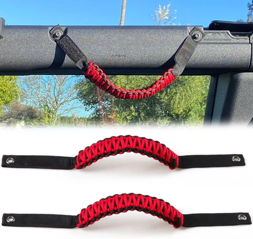 Vista 22 de Asas de agarre de barra antivuelco para Ford Bronco 2021 2022 2023 2024 2025 2 accesorios de 2 puertas y 4 puertas, mango de agarre de paracaídas
