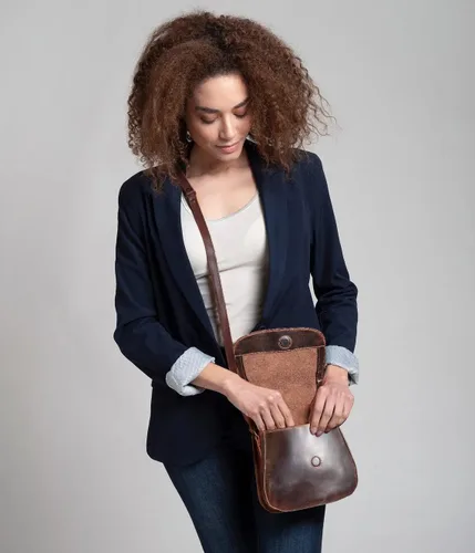 Vista 2 de RUSTIC TOWN Bolso cruzado de cuero para mujer