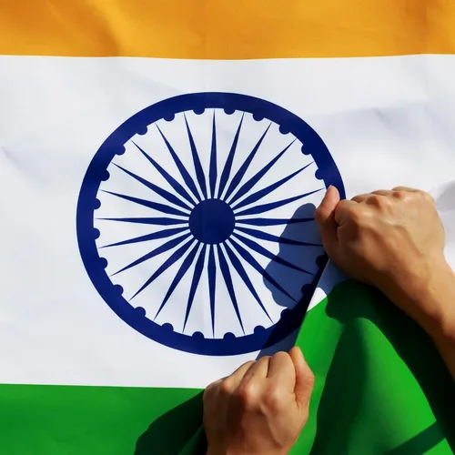 Vista 8 de Bandera de India de 3 x 5 pies