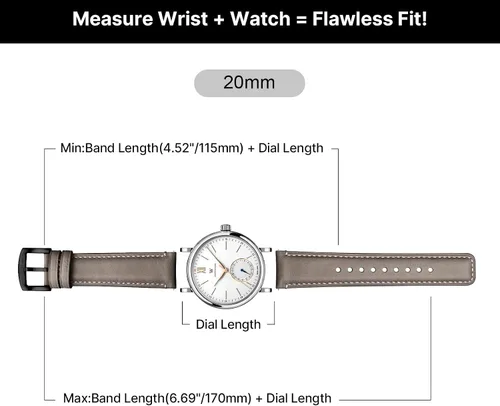 Vista 109 de Fullmosa Correa de reloj de liberación rápida de 0.866 in, 0.787 in y 0.709 in, bandas de cuero bruñido para Samsung Galaxy Watch/Garmin Watch