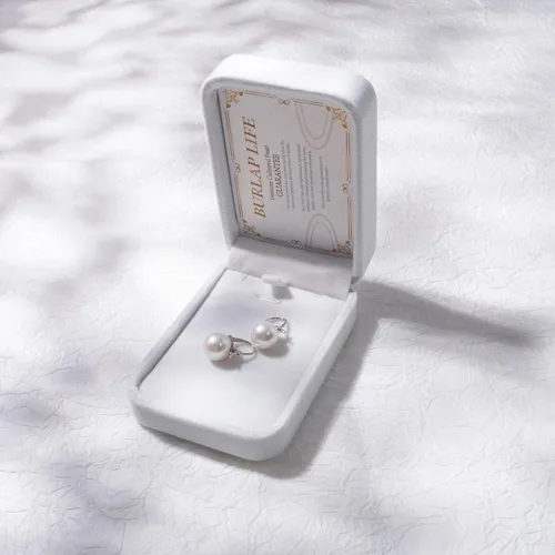 Vista 6 de Aretes colgantes de plata de ley 925 con perlas reales de agua dulce de calidad para mujer