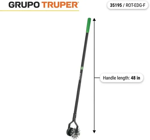 Vista 2 de Herramientas forjadas, de la marca Truper Tru Pro, (Dual Wheel Rotary Lawn Edger), 48, Ceniza (Ash Wood)