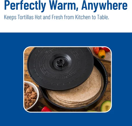 Vista 6 de Carlisle FoodService Products Servidor de tortilla Jumbo con tapa aislada para cocinas, restaurantes, catering, plástico, 12.75 x 2.625 pulgadas