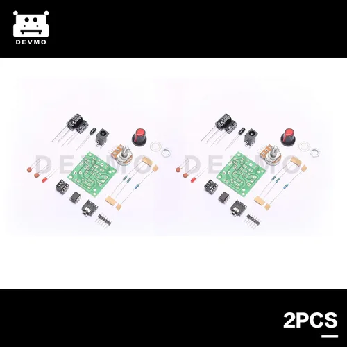 Vista 3 de DEVMO 2SET LM386 Módulo Super Mini Audio AMP Amplificador DIY Kit Junta 1.378x1.457 in 3-12V Alto Rendimiento Compacto Electrónico - Sin soldadura