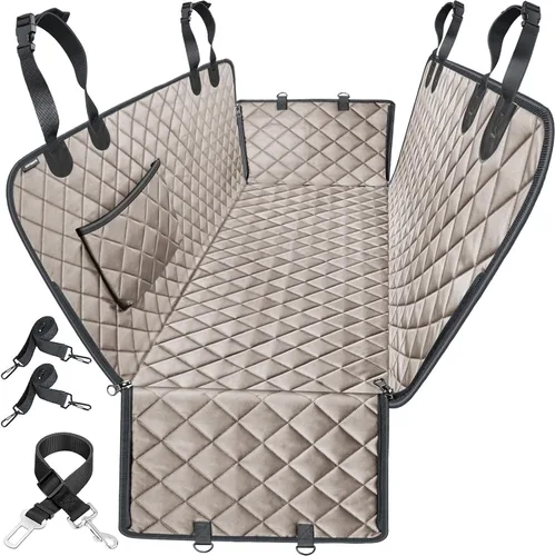 Vista 17 de URPOWER Funda de asiento para perro, hamaca 100% impermeable, 600D, resistente, a prueba de arañazos, antideslizante, duradera, suave