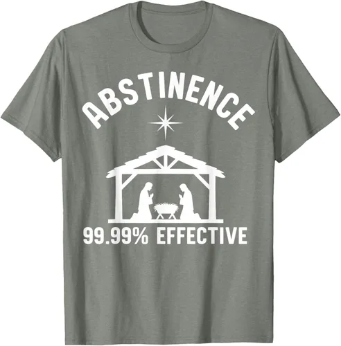 Vista 29 de Abstinence 99.99 Percent Effective Nativity Christmas Joke T-Shirt