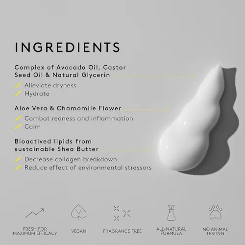 Vista 2 de NUORI Protect + Cleansing Milk Limpiador facial, para todo tipo de piel, incluyendo piel hipersensible, totalmente natural, sin fragancia, 1 onza