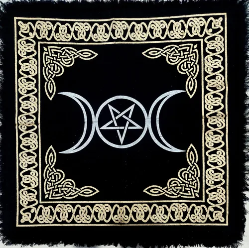 Vista 18 de CRAFT KALA Tarot Altar - Mantel especial de adivinación para hombre, cueva, pegan, habitación, bar, decoración de pared para el hogar, Wiccano, tela