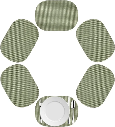 Vista 17 de Kraftware Mantel individual ovalado de red para cualquier mesa de exterior, negro, juego de 6, pequeño