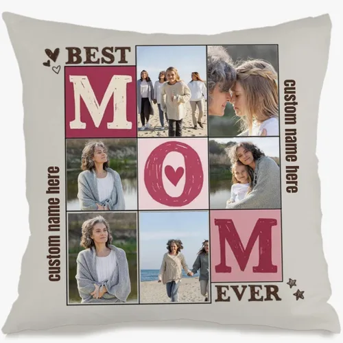 Vista 10 de Custom Single Photo Pillow Case Designed with Your Picture and Added Words producing a Decorative Throw Pillow That Makes Home Spaces Cozy and